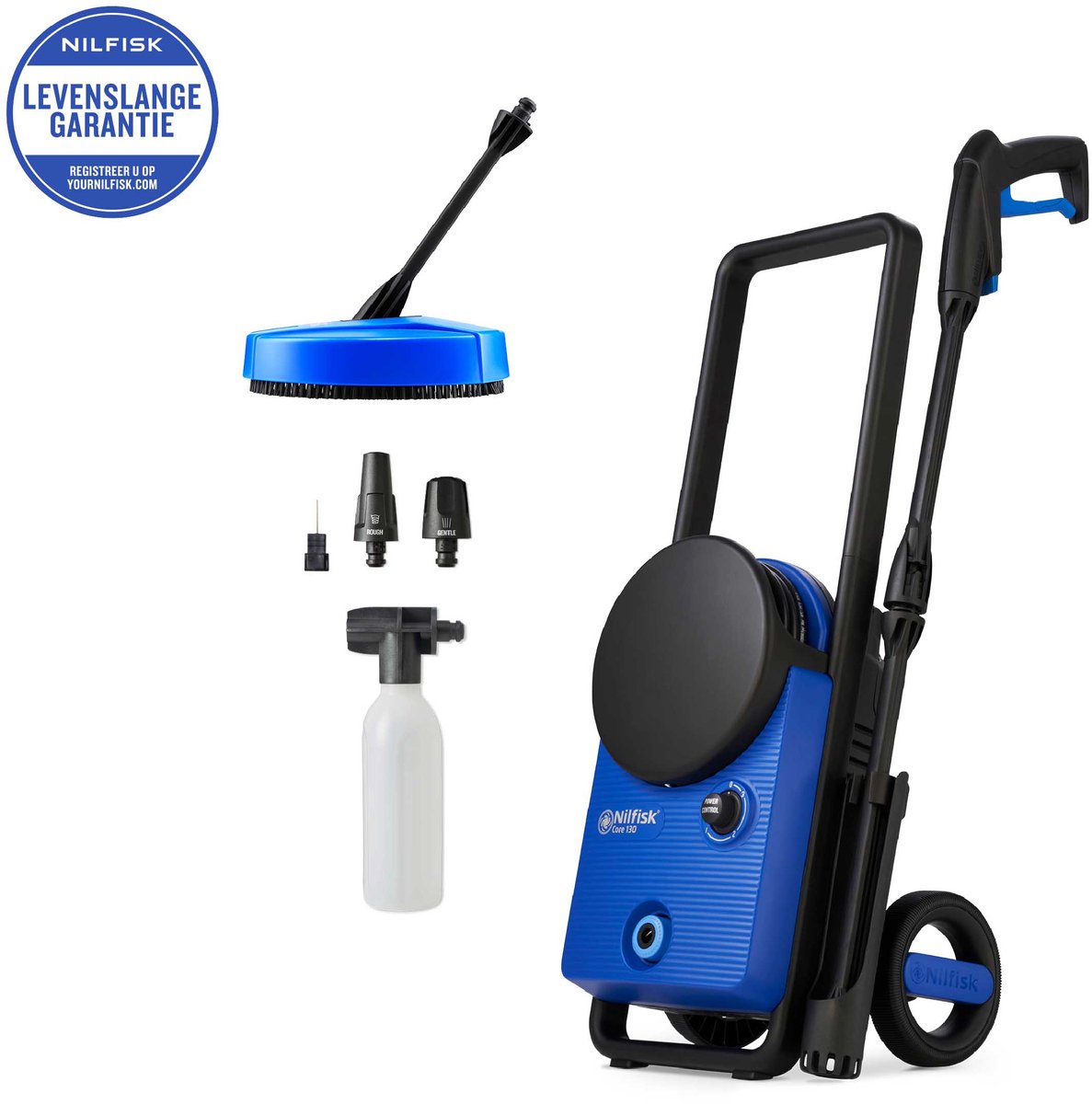 Bol.com Nilfisk Core 130-6 PowerControl – Hogedrukreiniger met 130 bar druk, 6 m slang, Compact Terrasreiniger en schuimsproeier aanbieding