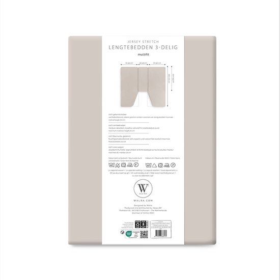 Walra Jersey Hoeslaken Zand 3-Delig - Voor Caravan en Camper - Premium Lakens van Walra — afbeelding 3