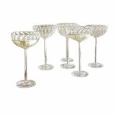 Lot de 2 coupes vintage Art déco pour champagne, martini, cocktails | Verres à cocktail classiques de 200 ml – Manhattan, Cosmopolitan, Sidecar, Crystal Speakeasy avec tiges (rose