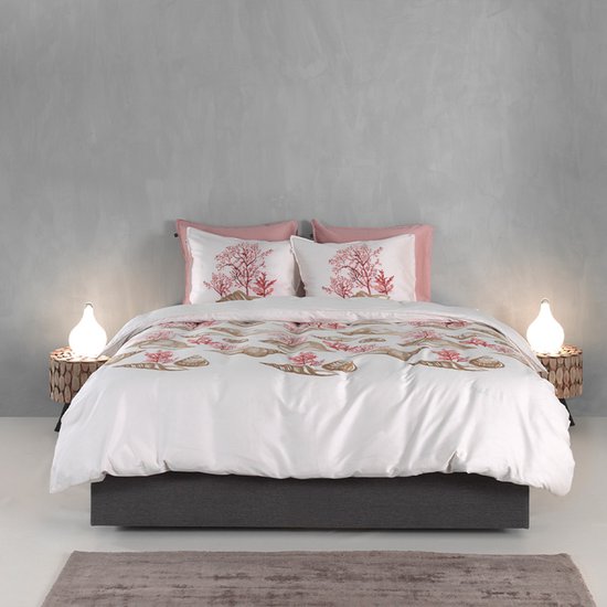 Zohome Guscio Dekbedovertrek - 100% Katoen-Satijn - 240x220 - Beige van Merkloos — afbeelding 3