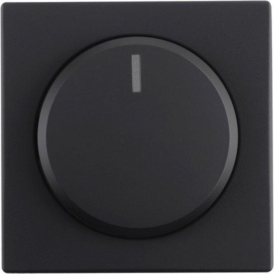 Busch-Jaeger - zwarte dimmerknop - Future Linear - centraalplaat dimmer