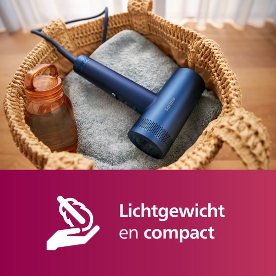 Philips 8000 Series Föhn – ThermoShield Advanced – Ionen‑technologie – Haardroger Met Diffuser – Blauw – BHD839/10