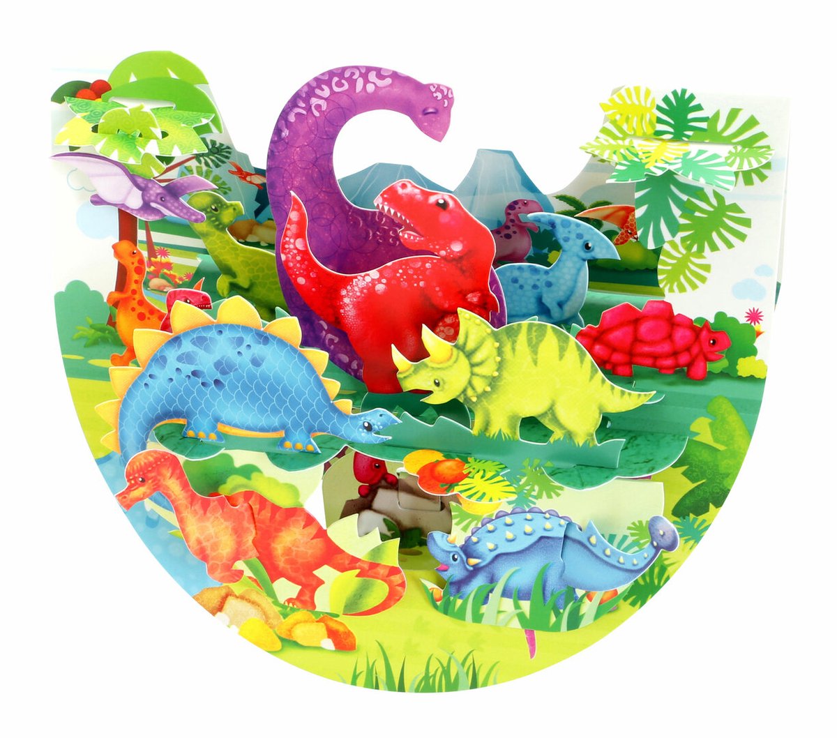 3D Popnrock - Wenskaart - PR096 - Dinosaurs
