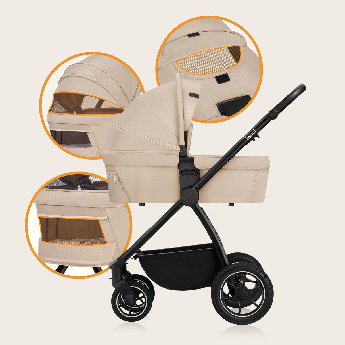 Lionelo Meril 3in1 Kinderwagen met (EAN: 5903771720144) - afbeelding 3