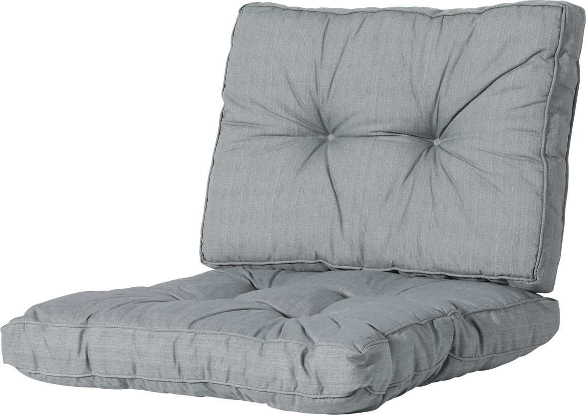 Madison Florance Loungekussens in Basic Grey, 4 sets, sizes ca. 73x73 + 73x43cm.