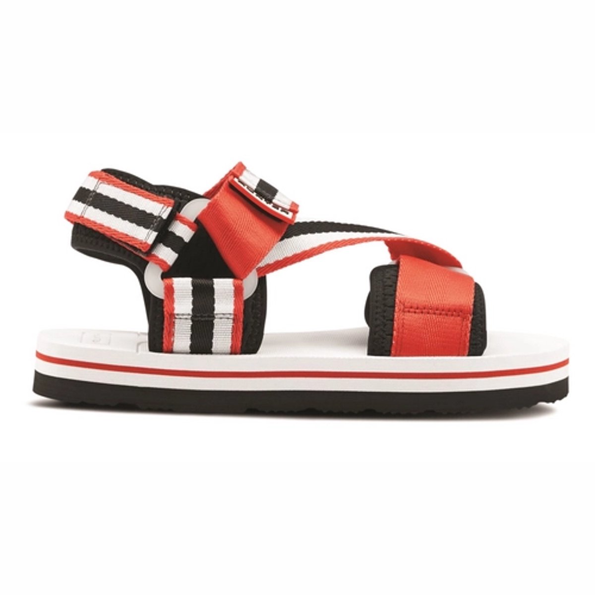 Hunter Sandaal Women Original Beach Sandal Red White Black