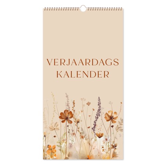 Jots Verjaardagskalender - Wilde Bloemen - zonder jaartal - 16x30cm