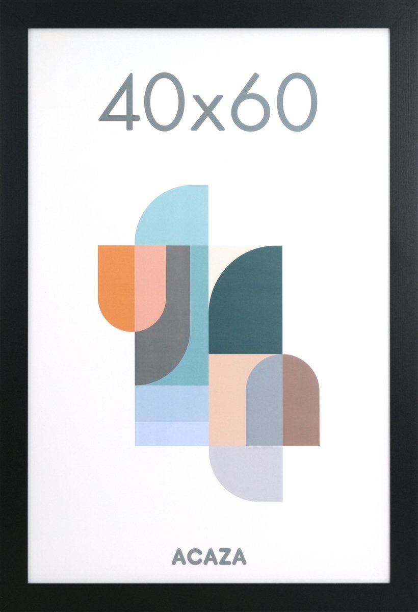 ACAZA Fotokader - Fotolijst - 40x60 cm - MDF hout - Zwart