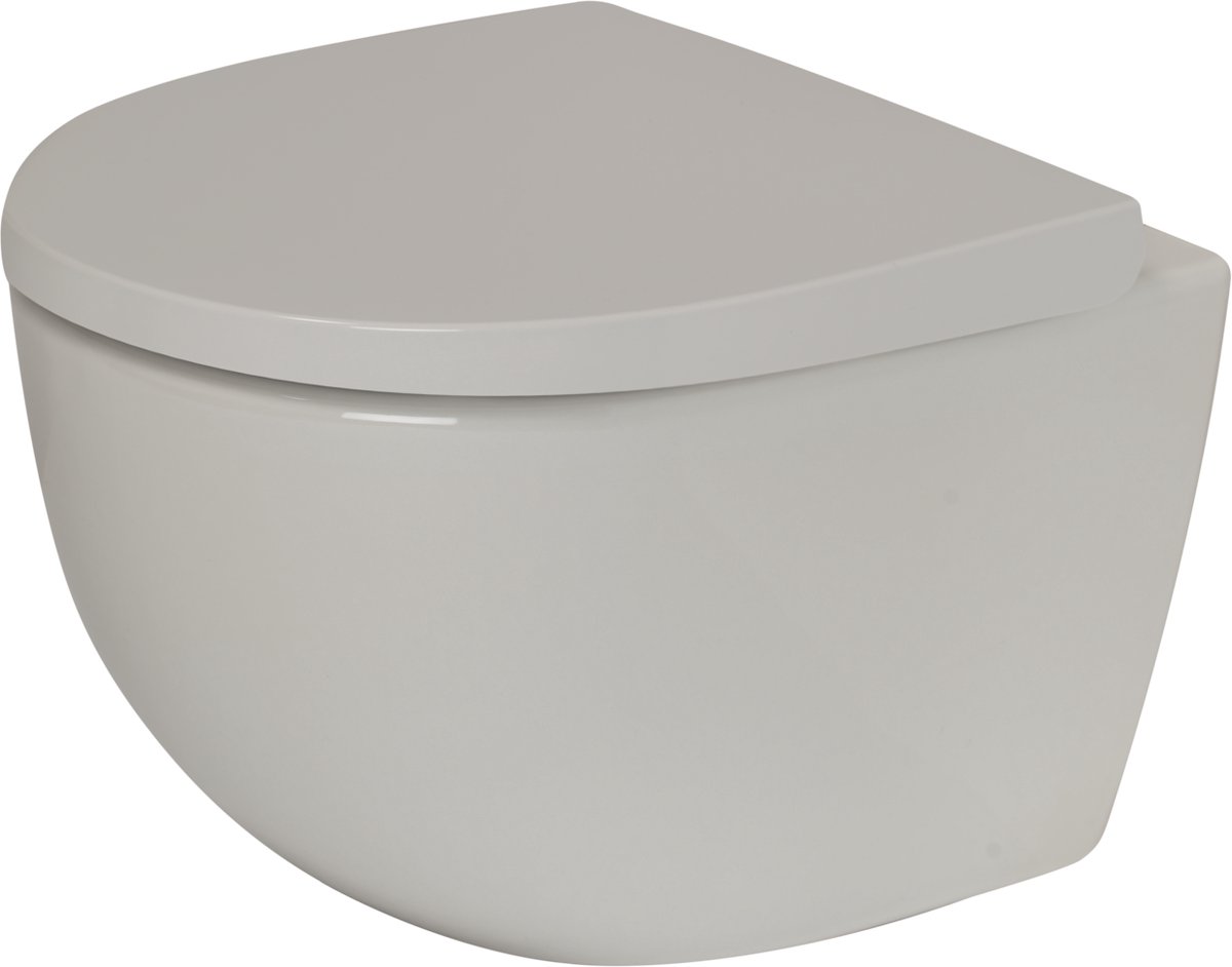 Plieger Zano Wandclosetpack - Randloos Hangtoilet met Softclose Toiletzitting - Lift-Off - Diepspoel - Wit - 36,5 x 54 cm