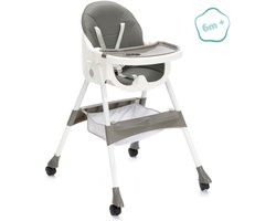Kinderstoel Opvouwbaar - Met Wielen en Dienblad - Comfortabel Zitje - Opbergmand - Waterafstotend - Baby Eetstoel - Fillikid