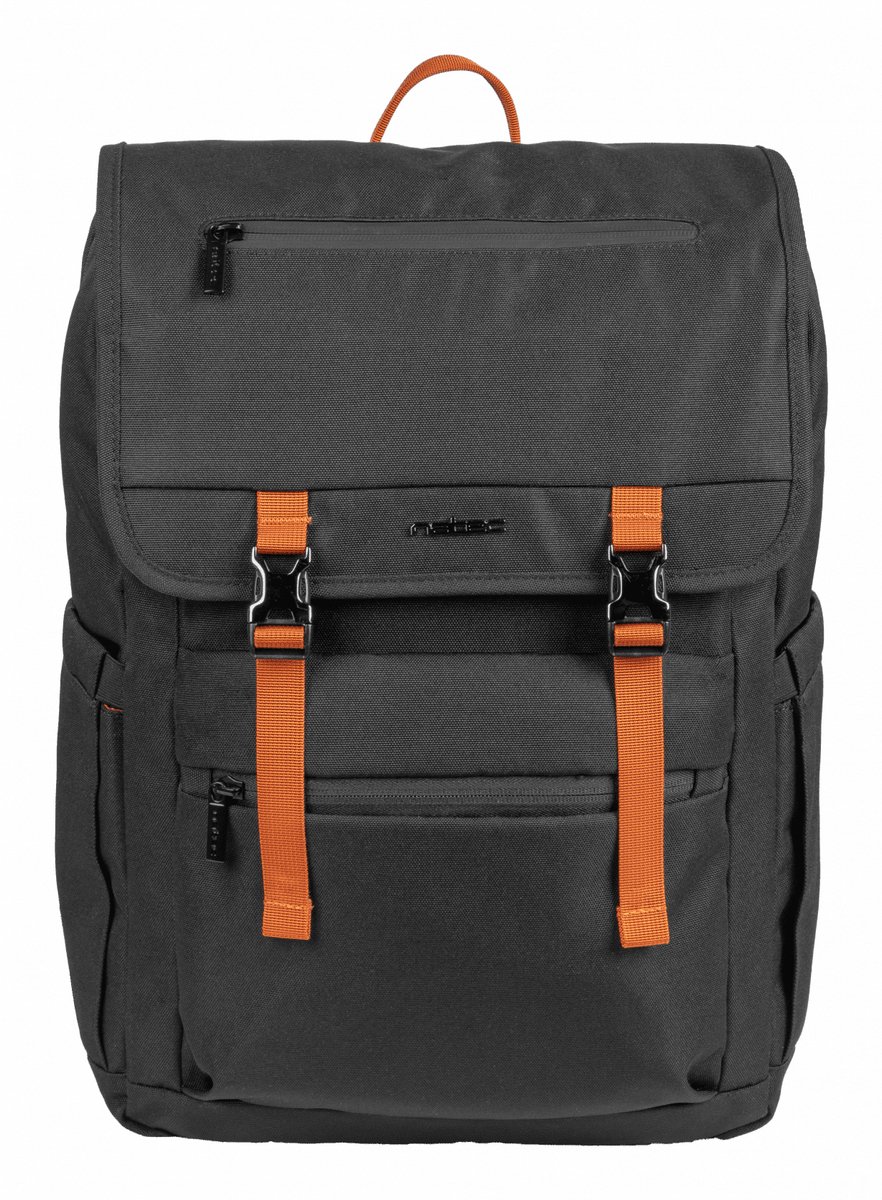 NATEC Niala Ginger Orange 39,6 cm (15.6") Rugzak Zwart