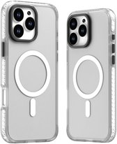 Coque arrière Compatible Magsafe iPhone 16 Pro Max – Wit avec Design de lentilles