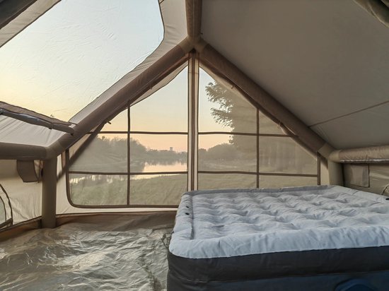 Tourus - Camping Tent - Opblaasbare Tent - 4 Personen - Glamping Tent - Luxe Kampeertent - Wind en Waterdicht - Grote Tent - Opblaasbaar - 288x203x195cm - Inclusief Bevestigingsmateriaal - Complete Set van Tourus — afbeelding 3