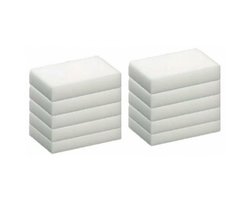 10 stuks - Schoonmaaksponzen - Schoonmaak spons - Magische Wondersponzen - Wonderspons - Schoonmaakspons - Sponsjes - Magische spons - Melamine Spons - 10*6*2CM - Vlekken Verwijderen - Universeel - Voor gootstenen, keukens, badkamers, vloeren, enz.