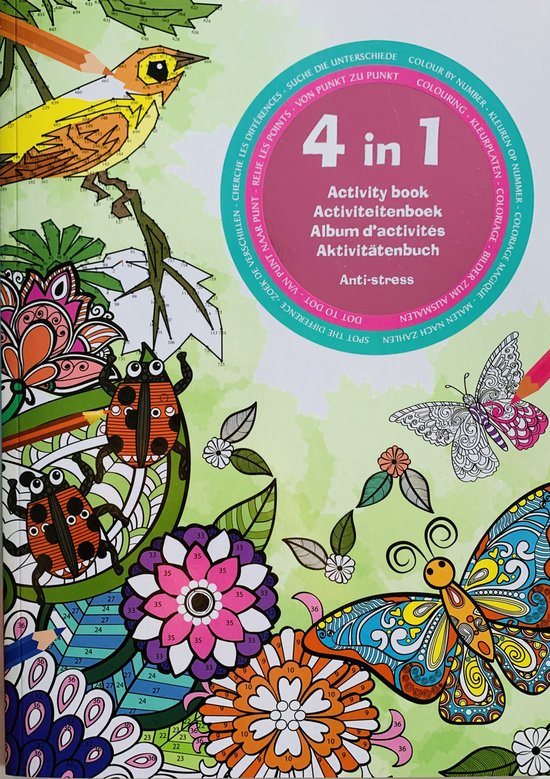 4-in-1 Kleur- en Activiteitenboek