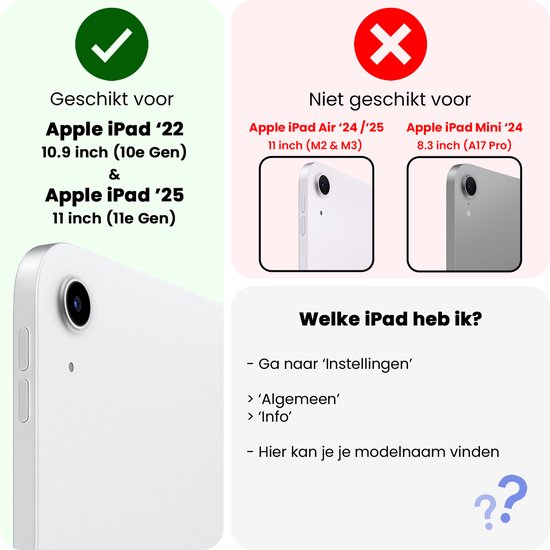 Protecteur d'écran iPad 10 2022 Glas de protection trempé (10,9 pouces)