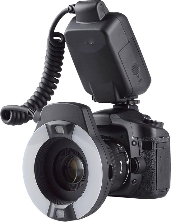 Foto: Macro flits ringlamp voor canon camera yn 14ex geschikt voor close up fotografie dimbare belichting compact en handig voor macro en portretfotografie