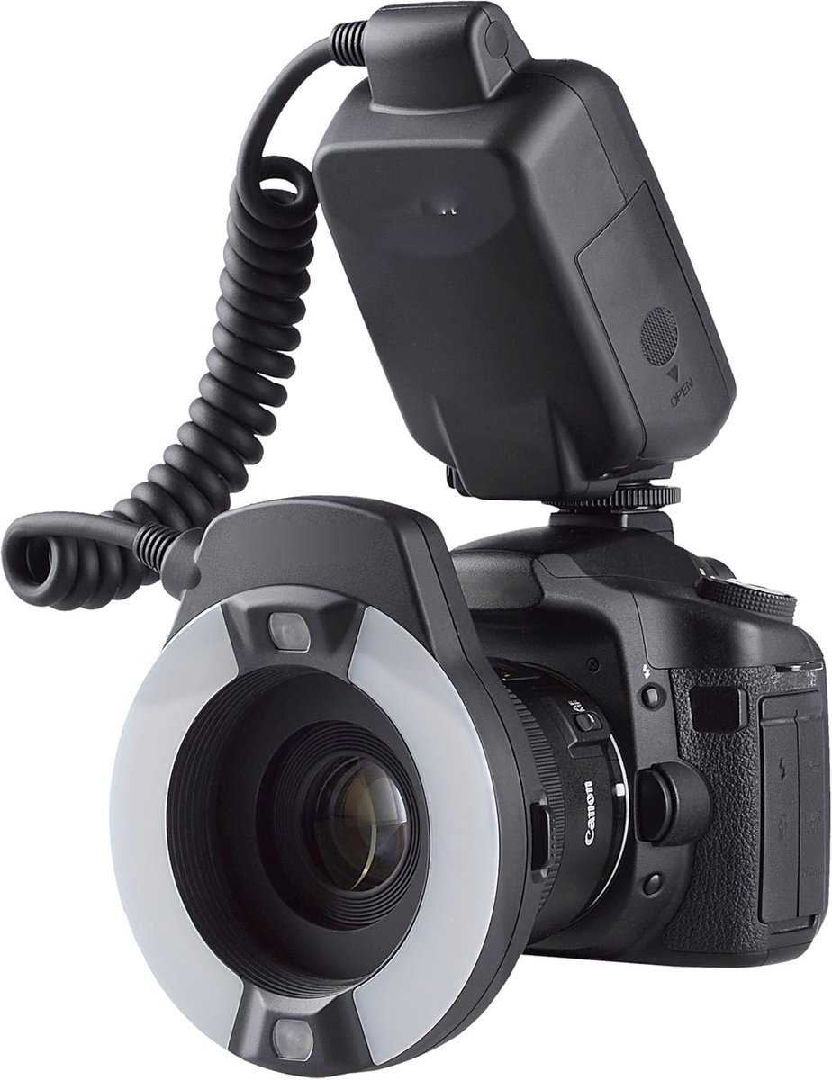 Macro Flits Ringlamp voor Canon Camera - YN-14EX - Geschikt voor Close-Up Fotografie - Dimbare Belichting - Compact en Handig voor Macro- en Portretfotografie