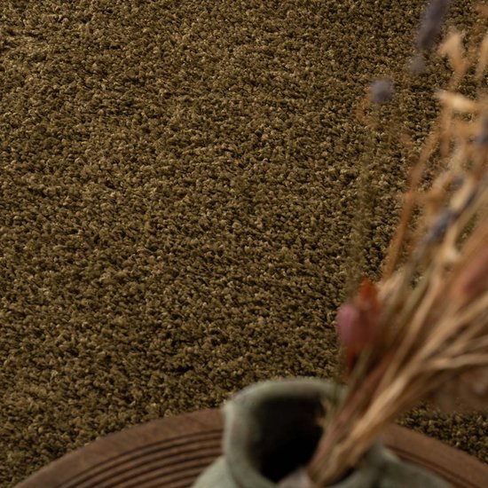 Tapis shaggy uni Shaggy Trend - vert olive 80x150 cm