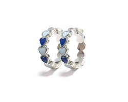 MILLIE Oorringen - Blauw/Zilver | Stainless Steel | Ø 14 mm | Fashion Favorite