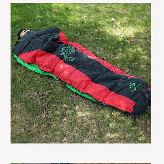 Meedeer Professional Premium Winter Slaapzak–1850 G Vulling -Waterdichting–Draagbaar-Temperatuur comfort -5°C/-10°C-Voor Camping-Backpacken-Hiken-Festivals-Logeren-Buitenhuis–220x80cm-Voor kinderen en volwassenen（Groen） van Meedeer — afbeelding 2