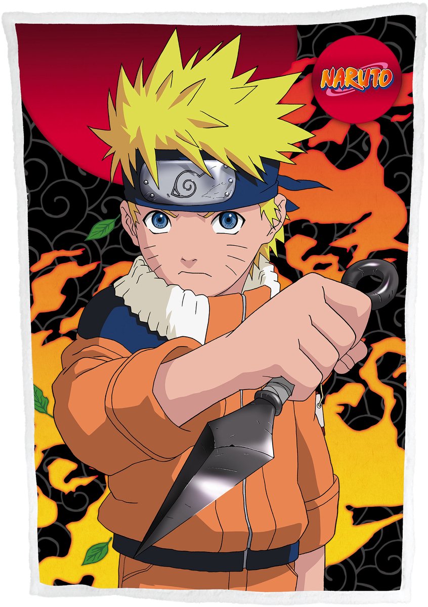 Naruto Sherpa Fleecedeken, Hokage - 100 x 150 cm - Polyester