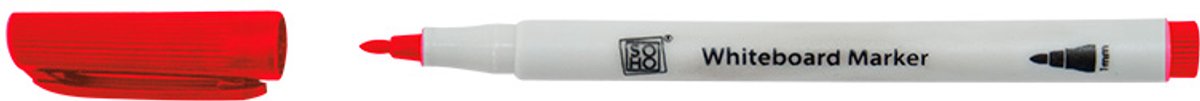 SOHO Whiteboardmarker - Puntdikte 1mm – Marker voor Whiteboard – Rood