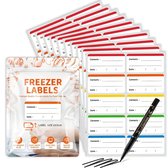 Étiquettes pour congélateur FA-VE – 10 feuilles de 10 étiquettes – Étiquettes pratiques pour le stockage des aliments – 100 étiquettes