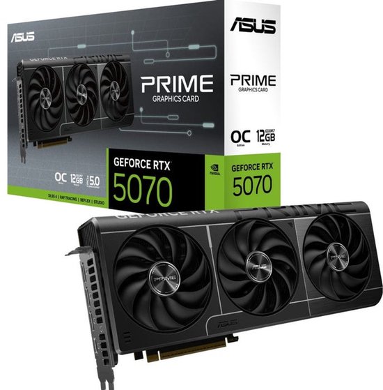 ASUS PRIME NVIDIA GeForce RTX 5070 OC - Videokaart - 12GB - GDDR7 - PCIe 5.0 - 2x HDMI 2.1b - 3x DisplayPort 2.1a