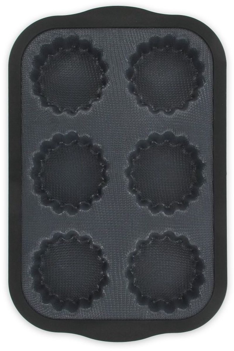 Mal 6 mini taartjes 28 x 18 cm Zenker Siliconen glasvezel
