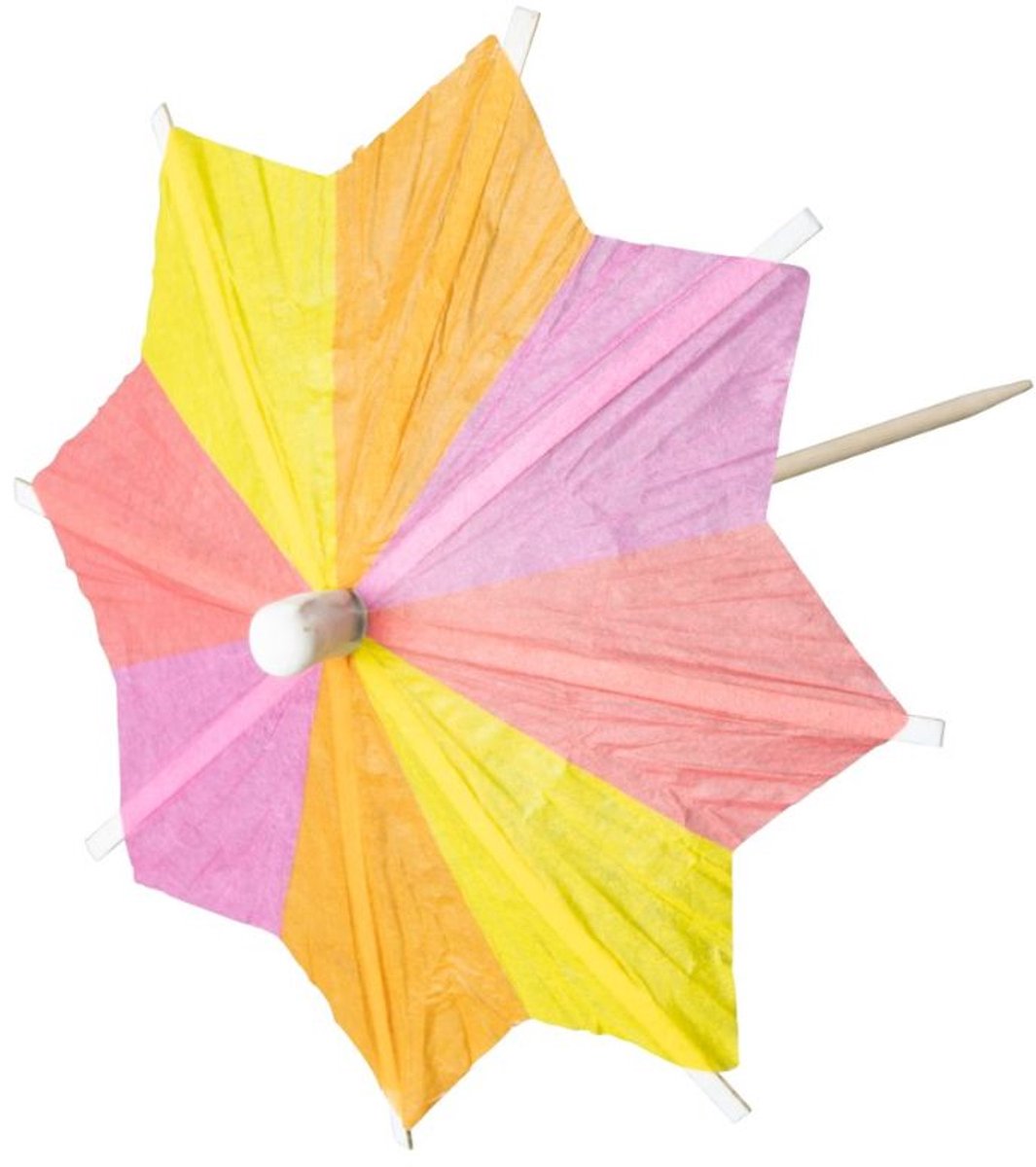Set van 15 mini cocktailparasolletjes Fackelmann Nature