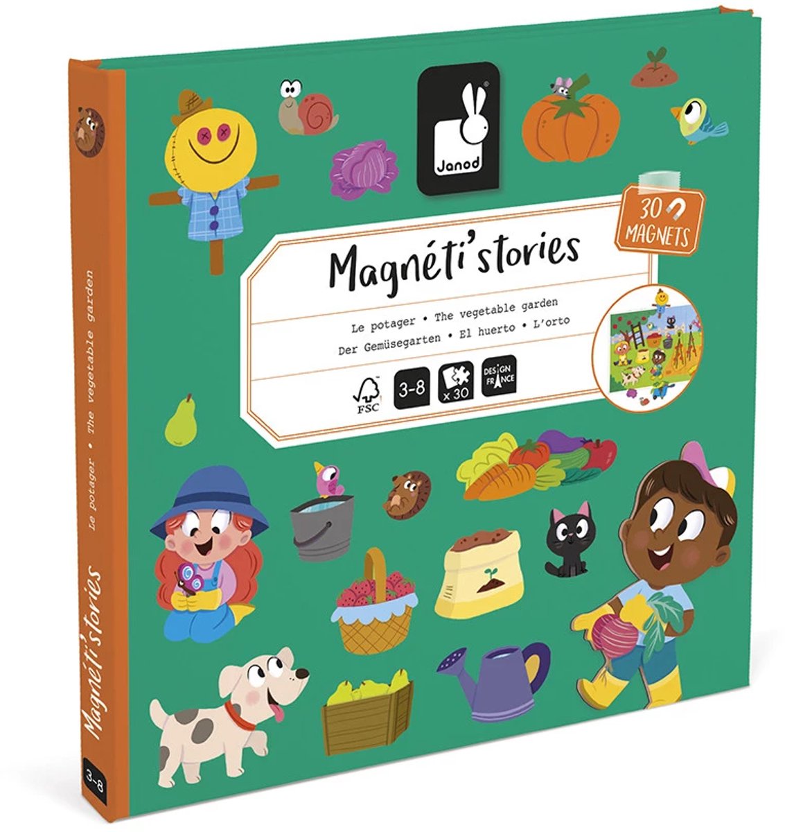 Janod - Magneti Stories - De moestuin – Educatieve magneetset — afbeelding 2
