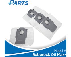 Roborock Q8 Max+ Stofzakken (4 Stuks, Plus.Parts® alternatief voor 8.02.0132)