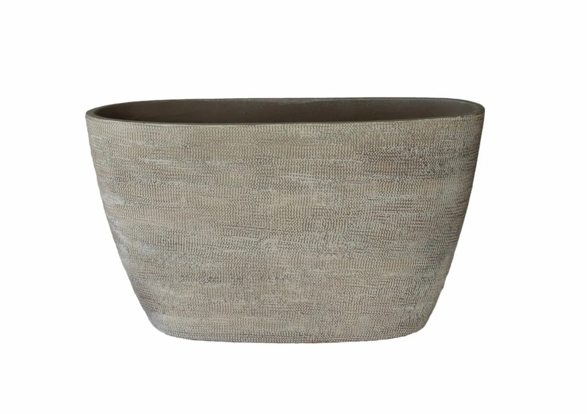 Schaal tokio ovl 44x16x26cm taupe