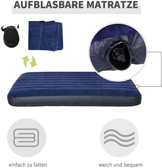 Gutent Kampeertent-set - 2-persoons - met campingbedje en luchtmatras - Groene kleur van Merkloos — afbeelding 4