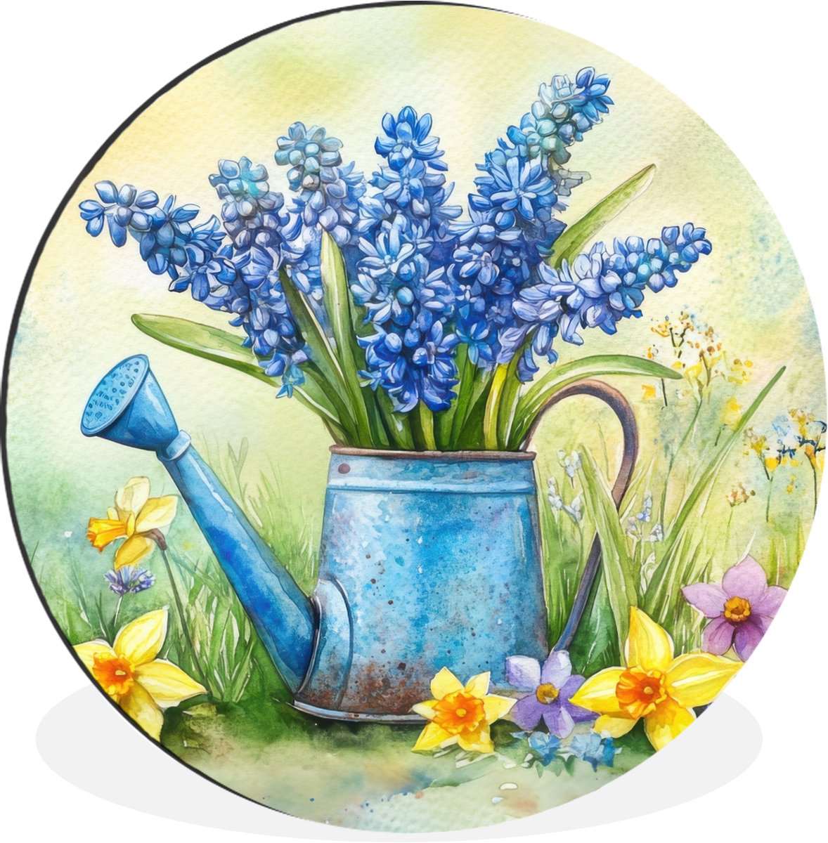 WallCircle - Wandcirkel - Muurcirkel - Gieter - Lavendel - Bloesems - Aluminium - Dibond -