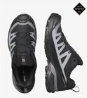 Zwarte Salomon X Ultra 360 GTX wandelschoenen, van boven en van de zijkant gezien.