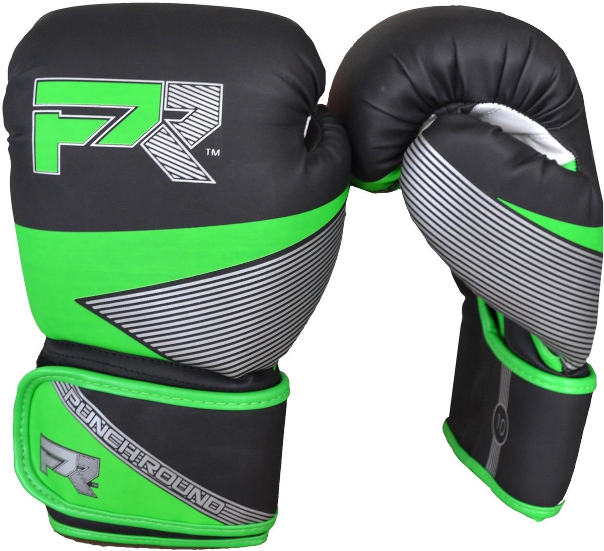 Punch Round Bokshandschoenen Evoke Zwart Groen - 12 OZ
