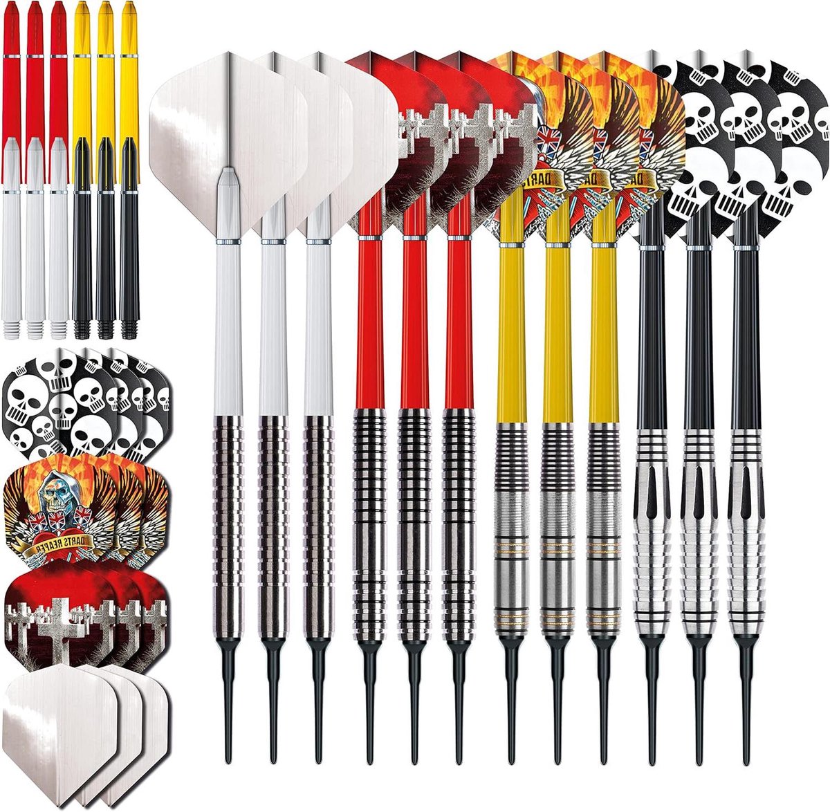 Zachte dartpijlen set - professionele softdarts - 12 stuks