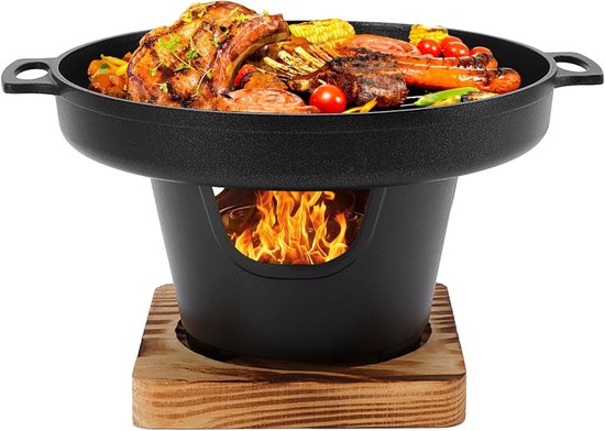 Grill als een Pro: Hoogwaardige hibachi BBQ van gietijzer voor elk Buitenfeest