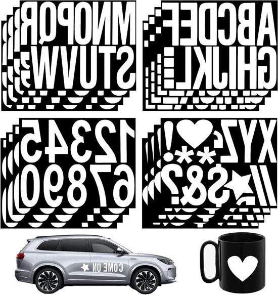 JJUNW 14 vellen grote letterstickers, 15 cm zelfklevende alfabetstickers, letters om op te plakken, waterdichte vinylstickers voor knutselen, outdoor, borden, posters, brievenbussen en ramen JJUNW 14 vellen grote letterstickers, 15 cm zelfklevende alfabetstickers, letters om op te plakken, waterdichte vinylstickers voor knutselen, outdoor, borden, posters, brievenbussen en ramen