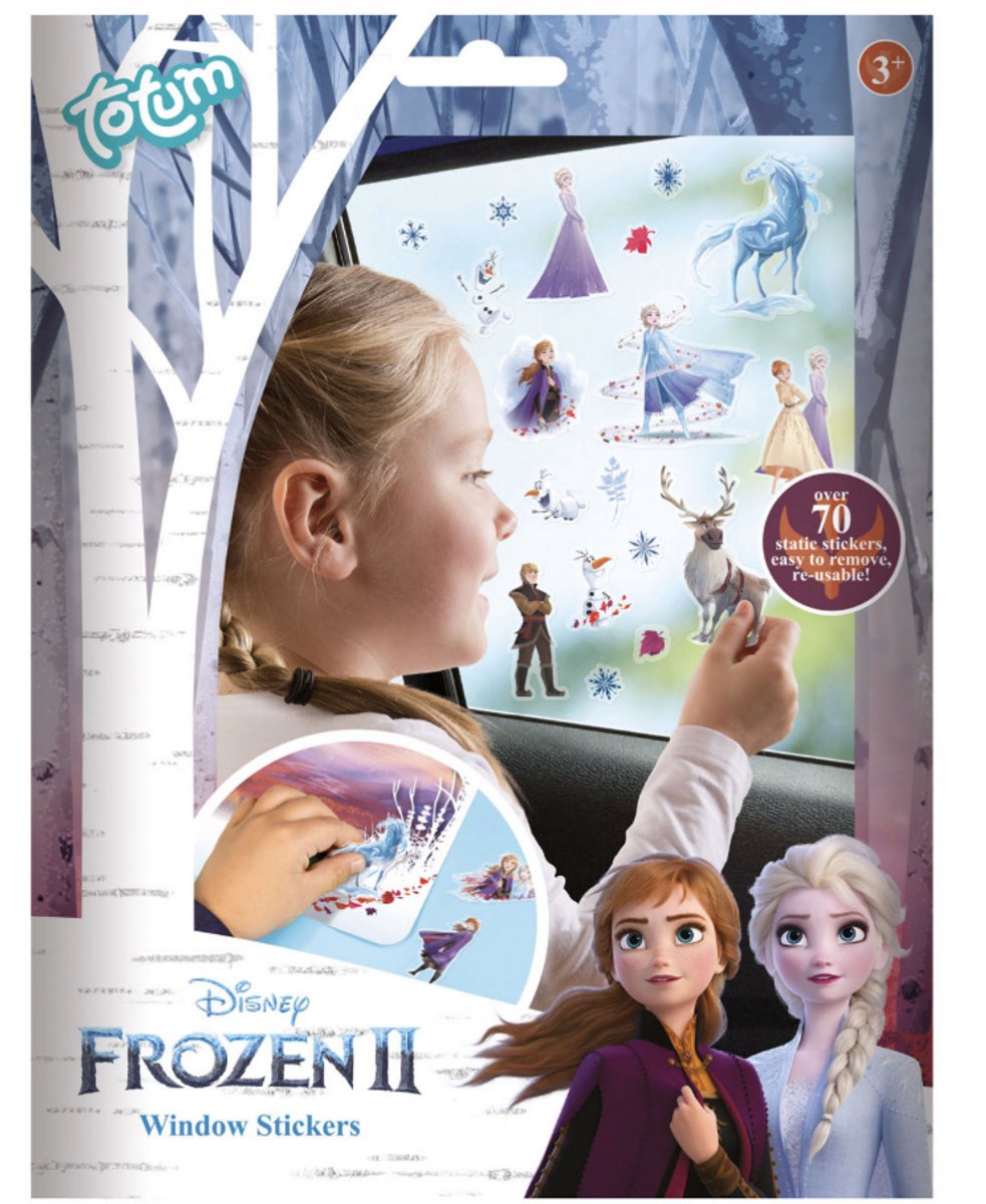 Frozen Raamstickers - Disney - Onderweg - Peuters & Kleuters - Anna & Elsa - Herplaatsbaar - Raamstickers - 70 Stickers - Raamversiering - Duurzaam - Vakantie - Meisjes & Jongens - Cadeau - Kinderen - Jong & Oud