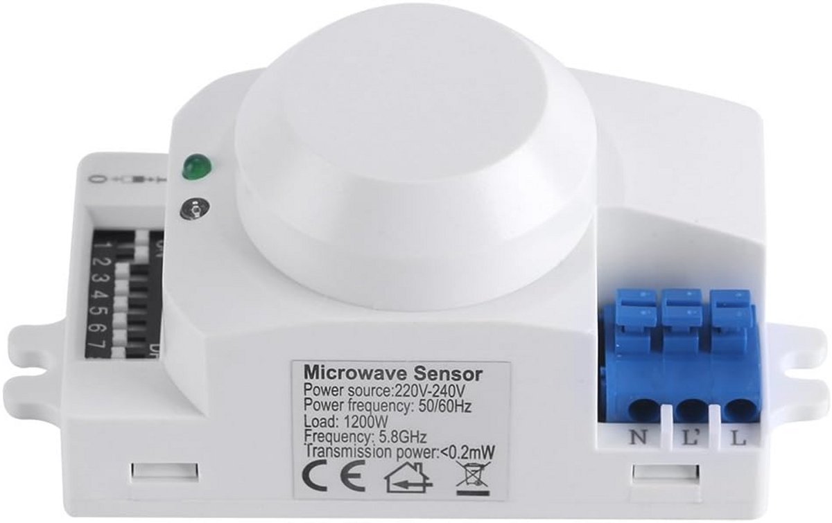 Slimme Bewegingsdetector voor Lichtschakelaar - 360 Graden Radar Sensor (220V-240V)