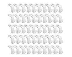 50 Stuks - Kapstokhaak - Kledinghanger Connector Haken - Jashaak - Ophanghaken - Wit - Hanger Verleng Clips - plastic - voor Outfit Cascading Hanger Haken - Ruimtebesparende Organizer