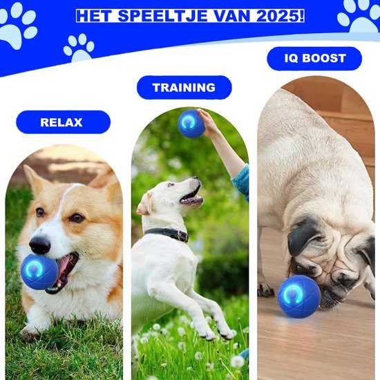Rollende bal hond speelgoed, automatische stuiterende bal huisdier speelgoed bal, huisdier benodigdheden, USB oplaadbare bal werper voor honden, hond bal voor puppy hond