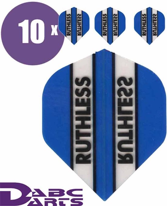 ABC Darts - Dart Flights - Ruthless Classic Cyan Blauw - 10 sets (30 stuks) van ABC Darts — afbeelding 4
