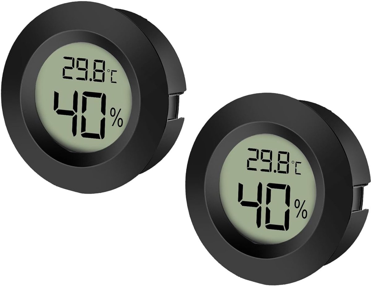 Digitale Hygrometer en Thermometer 2-Pack voor Binnen Buitentoepassingen | Temperatuur- en Vochtigheidsmeter voor Elk Gebruik