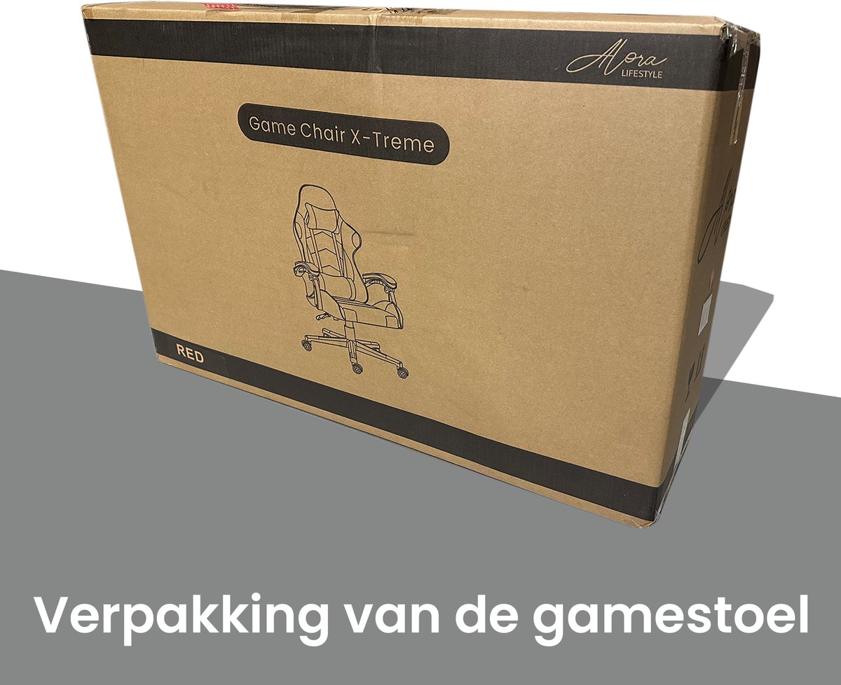 Alora Gaming stoel X-TREME - Rood - Met Nekkussen & - afbeelding 3