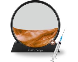 ZoeZo Design - Zandkunst - Goud Geel - Bewegende Zand Kunst - Zandloper - Decoratie - Zand Ornament - Moderne Kunst - Zand - Sand Art - Sand Art Home Deco - Bewegende Zandkunst in Glas - Sand Painting - Zand Schilderij - Luxe Zandkunst - Luxe