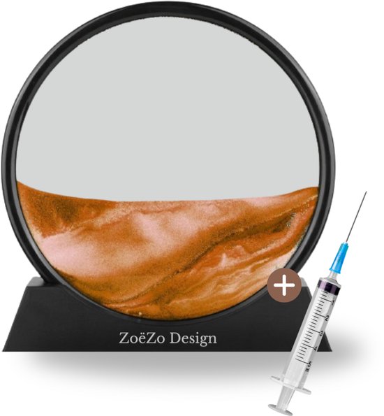 ZoeZo Design - Zandkunst - Goud Geel - Bewegende Zand Kunst - Zandloper - Decoratie - Zand Ornament - Moderne Kunst - Zand - Sand Art - Sand Art Home Deco - Bewegende Zandkunst in Glas - Sand Painting - Zand Schilderij - Luxe Zandkunst - Luxe